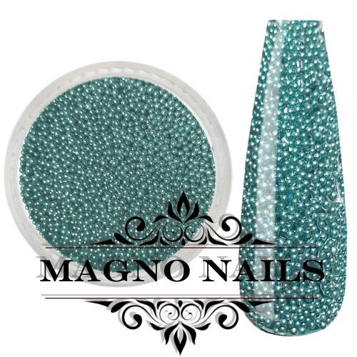 Nail Art Glasperlen - Glas Beads - mint metallic Nägel Nail art Nailart Nageldesign Nagel